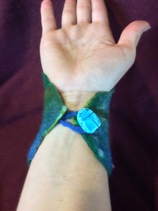 Silk and merino dance with a wisp of hand painted silk